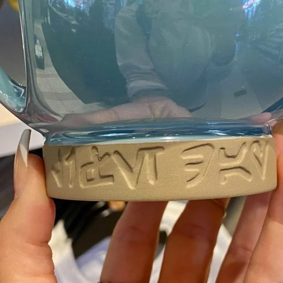 Star Wars Galaxy's Edge Life Day Orb Mug Wookiee Celebration Blue Coffee Cup - Picture 7 of 13